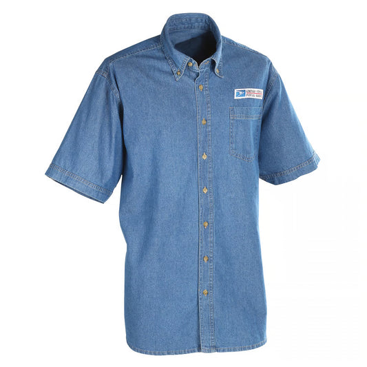USPS Postal Short Sleeves Denim Shirt